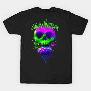 Candy Hustler - Front & Back Print - Trick or Treat - Candy Skull T-Shirt